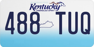 KY license plate 488TUQ