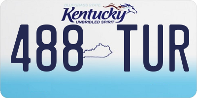KY license plate 488TUR