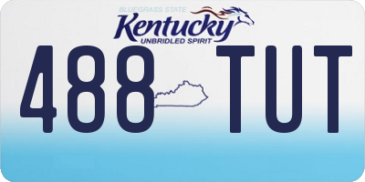 KY license plate 488TUT