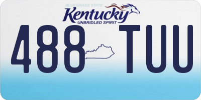 KY license plate 488TUU