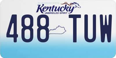 KY license plate 488TUW