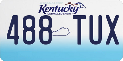 KY license plate 488TUX