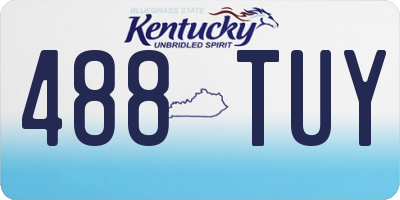 KY license plate 488TUY