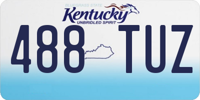 KY license plate 488TUZ