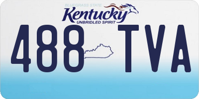KY license plate 488TVA