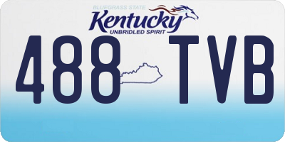 KY license plate 488TVB