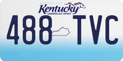 KY license plate 488TVC