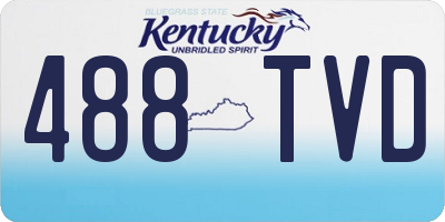 KY license plate 488TVD