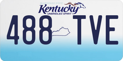 KY license plate 488TVE