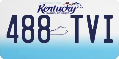 KY license plate 488TVI