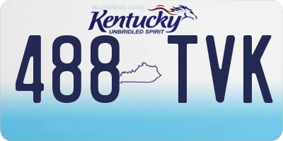 KY license plate 488TVK