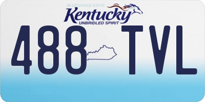 KY license plate 488TVL