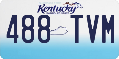 KY license plate 488TVM