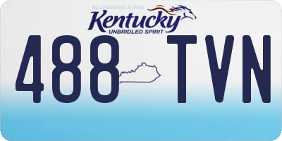 KY license plate 488TVN