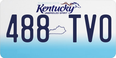 KY license plate 488TVO