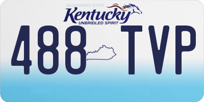 KY license plate 488TVP
