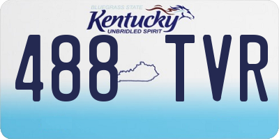 KY license plate 488TVR