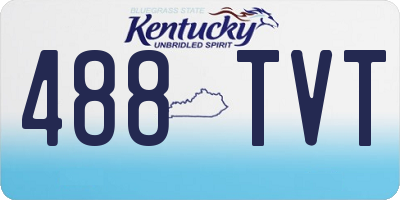 KY license plate 488TVT