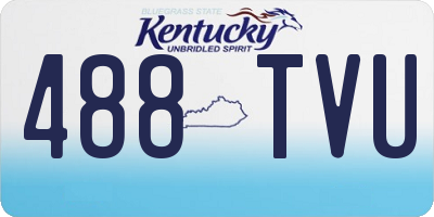 KY license plate 488TVU