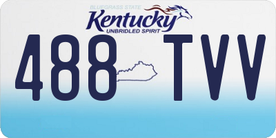 KY license plate 488TVV