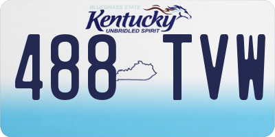 KY license plate 488TVW