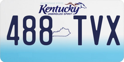 KY license plate 488TVX