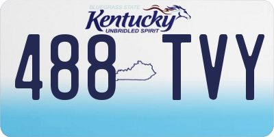 KY license plate 488TVY