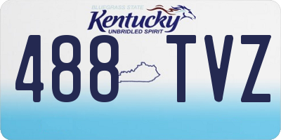 KY license plate 488TVZ