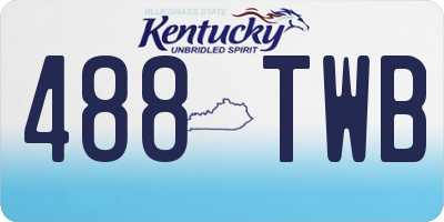 KY license plate 488TWB