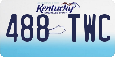 KY license plate 488TWC