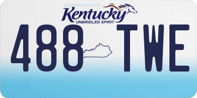KY license plate 488TWE