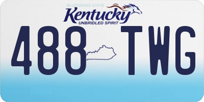 KY license plate 488TWG