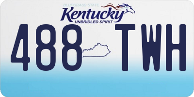 KY license plate 488TWH