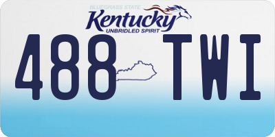 KY license plate 488TWI