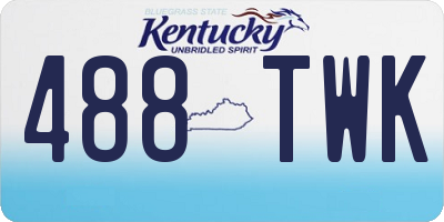 KY license plate 488TWK