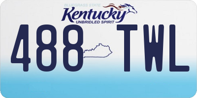 KY license plate 488TWL
