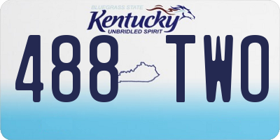 KY license plate 488TWO