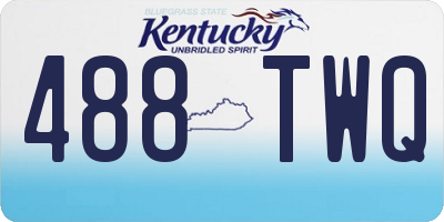 KY license plate 488TWQ