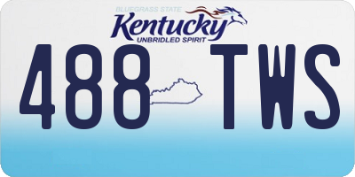 KY license plate 488TWS