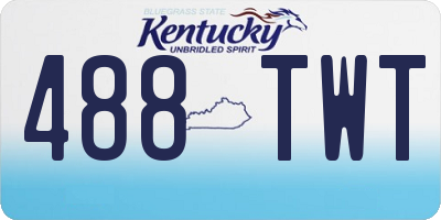 KY license plate 488TWT