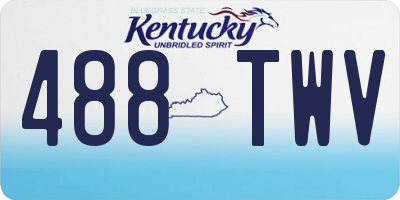 KY license plate 488TWV