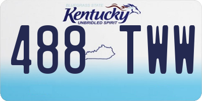 KY license plate 488TWW