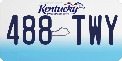 KY license plate 488TWY