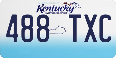 KY license plate 488TXC