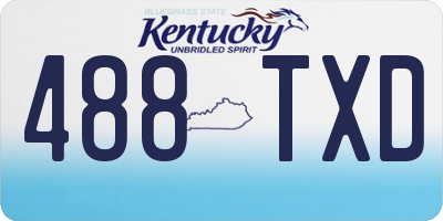 KY license plate 488TXD