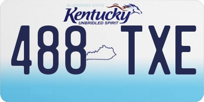 KY license plate 488TXE