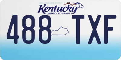 KY license plate 488TXF