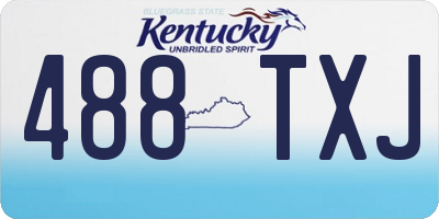 KY license plate 488TXJ