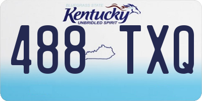 KY license plate 488TXQ