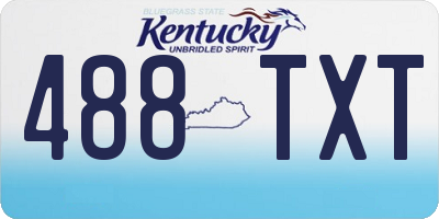 KY license plate 488TXT